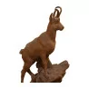 Sculpture en bois de Brienz - Des chamois sur rocher - non … - Moinat - Brienz