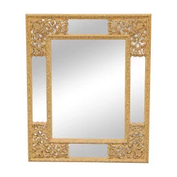 Spiegel aus vergoldetem Holz mit Regency-Ornament, Vollspiegel und …