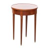 Louis XVI style pedestal table in cherry wood with 2 drawers and 2 … - Moinat - End tables, Bouillotte tables, Bedside tables, Pedestal tables