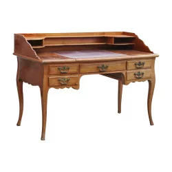 Louis XV bureau plat in the style of Hache in marquetry of …