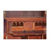 维多利亚时代的展示桌，桃花心木镶嵌在橡木上，…… - Moinat - Desks : cylinder, leaf, 写字桌
