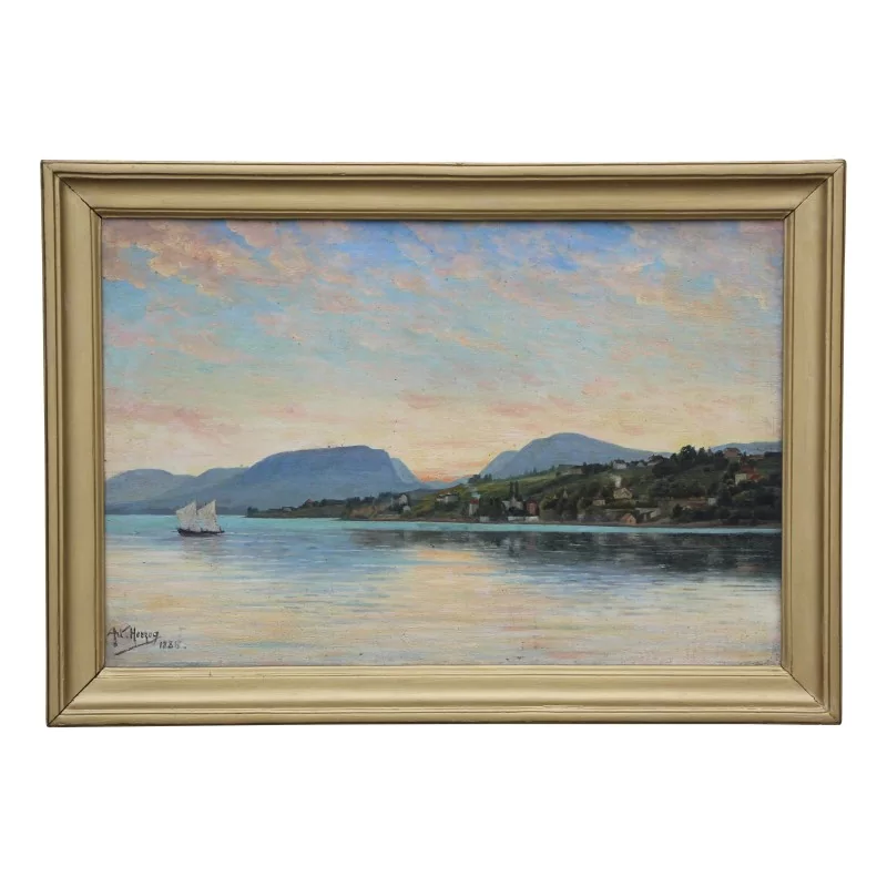 Oil on wood painting signed lower left Arthur Charles - Moinat - Painting - Landscape