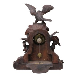 Brienz pendulum in carved wood with forest animals, …