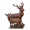 Деревянная скульптура Бриенца - Семья оленей, лань и олененок … - Moinat - Brienz
