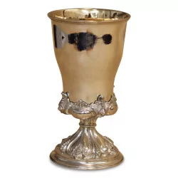 Cup in 800 silver with silver vermeil interior. France, …