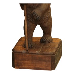 Swiss flag bearer sculpture in wood from …