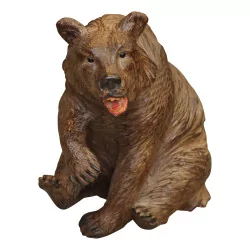 Brienzer Holzskulptur, die einen Bären darstellt …
