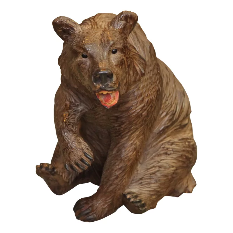 Sculpture en bois de Brienz représentant un ours … - Moinat - Brienz