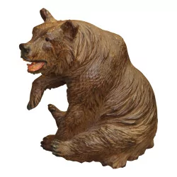 Sculpture en bois de Brienz représentant un ours …
