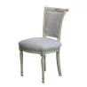 Set of 8 Directoire chairs in white to be covered, in … - Moinat - Chairs