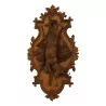 Paire de panneaux de Brienz en bois sculpté Chamois et Cerf. … - Moinat - Brienz