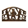 Banc Ours en bois sculpté dans le style de Brienz, avec coffre … - Moinat - Brienz