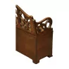 Banc Ours en bois sculpté dans le style de Brienz, avec coffre … - Moinat - Brienz