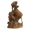 组岩石上的羚羊，来自布里恩茨的木雕。 …… - Moinat - VE2022/3