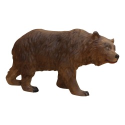 Petit ours marchant en bois clair de Brienz. Suisse, 20ème