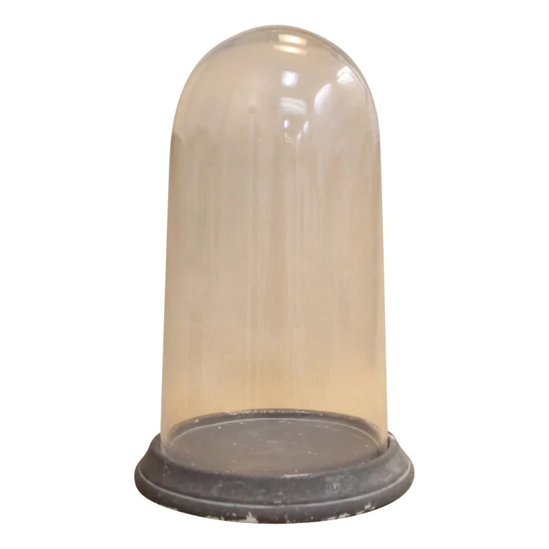 Glass bell on a gray plaster base. Switzerland, 20th century. - Moinat - Decorating accessories