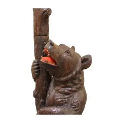 Porte-manteau et porte-parapluie en bois sculpté de Brienz, …