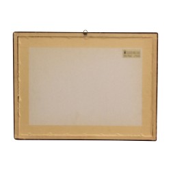 Gravure “Scène de chasse”, sous verre avec cadre noir. 19ème …