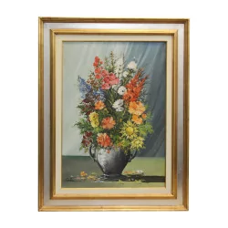 Still life “Bouquet of flowers”, painting on canvas with …