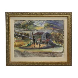 Oil on canvas signed by Elisabeth GROSS (1907-1966) …