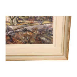 Canvas oil signed by Elisabeth GROSS (1907-1966) “Landscape …