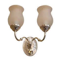 盏“York”壁灯，带两盏灯，采用蛋白石 verrine 材质，带有……