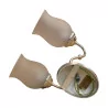 “York” wall lamp with two lights, in an opal verrine with … - Moinat - Wall lights, Sconces