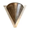盏带一盏灯的“三角形”壁灯，做旧黄铜饰面…… - Moinat - 壁灯架