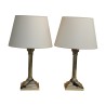 Paire de lampes, de style Empire à colonne cannelée,  en … - Moinat - Lampes de table