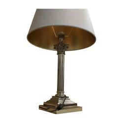 Paire de lampes, de style Empire à colonne cannelée,  en …