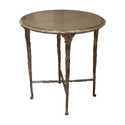 Pedestal table top “JANSEN model” gray marble with a