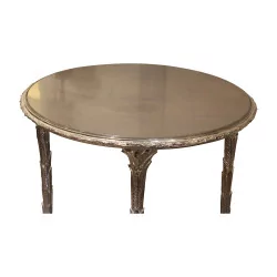 Table guéridon plateau "Modèle JANSEN" marbre gris avec une