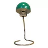 Lamp with bell in green sheet metal and chrome base, in … - Moinat - Table lamps