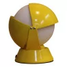 vintage yellow lamp, in the shape of a sphere with sheet metal cover … - Moinat - Table lamps