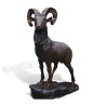 Ibex 在它的岩石上，青铜色。 - Moinat - 雕像