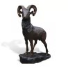 Steinbock auf seinem Felsen, in patinierter Bronze. - Moinat - Statuen