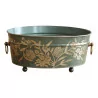 Turquoise cachepot with flowers. - Moinat - Decorating accessories