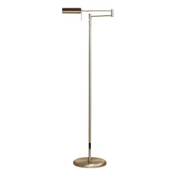 Leselampe in mattem Nickel-Finish mit variabler LED-Beleuchtung.