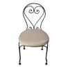 Vincennes-Stuhl aus Schmiedeeisen mit Sitz aus perforiertem Blech, - Moinat - Heritage
