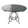 Beaulieu model round table in wrought iron with sheet metal top … - Moinat - Tables