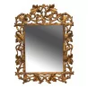 Miroir sculpté en bois avec une touche de doré, de Brienz. … - Moinat - Brienz
