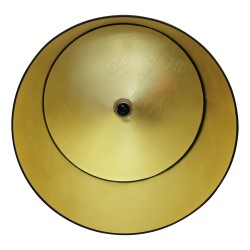 Lampenschirm mit schwarzem Kartonstoff außen und Karton …