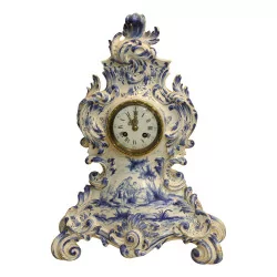 Dutch Delft clock, without pendulum. 19th century.