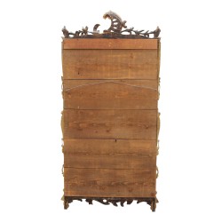 mirror carved in wood with a touch of gold, period...