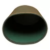 oval wastebasket in dark green leather and gold sticker … - Moinat - Office accessories, Inkwells