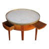 Louis XVI bouillotte table in cherry wood with 2 drawers and 2 … - Moinat - End tables, Bouillotte tables, Bedside tables, Pedestal tables