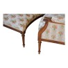 Chaise-longue de style Louis XVI en noyer recouverte de tissu - Moinat - Fauteuils
