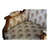 Chaise-longue de style Louis XVI en noyer recouverte de tissu - Moinat - Fauteuils