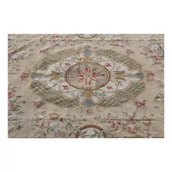 Aubusson carpet design 009 hand-woven in wool on weft …