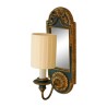 Paire d'appliques en bois sculpté avec miroir. Électrification … - Moinat - Appliques murales